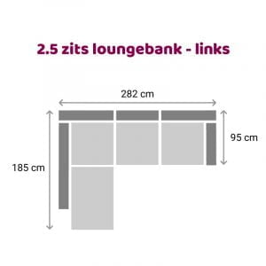 Loungebank 2.5 zits - links