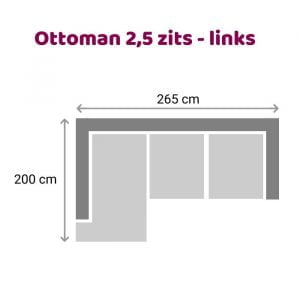 Ottoman 2,5 zits - links