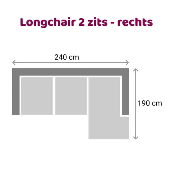 Loungebank Leola - 2-zits - rechts