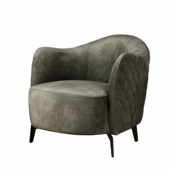 Fauteuil Bondo Stof Velvet Bliss 20 Dark Green Vooraanzicht