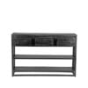 LABEL51 Sidetable Chili Zwart Mangohout 115x30x75 cm Voorkant 2 1