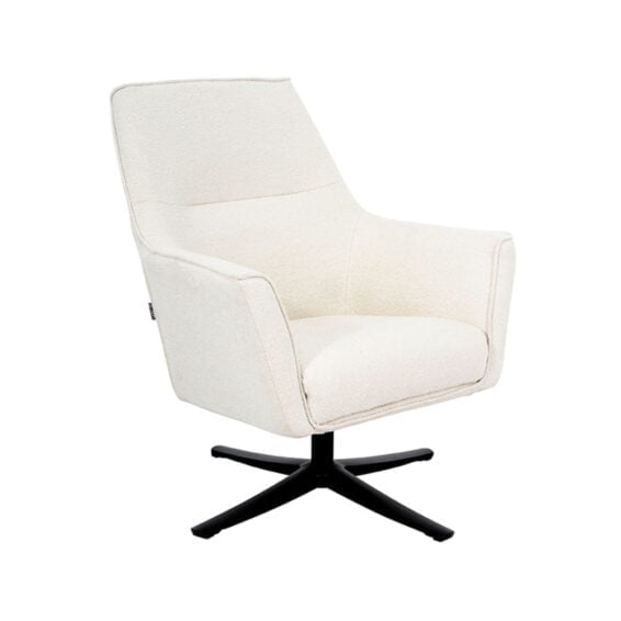 LABEL51 Fauteuil Tod Ivoor Boucle 76x75x90 cm